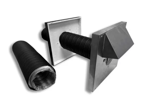 Freestanding Wood Stove Outside Fresh Air Kit Black (230318DLX)