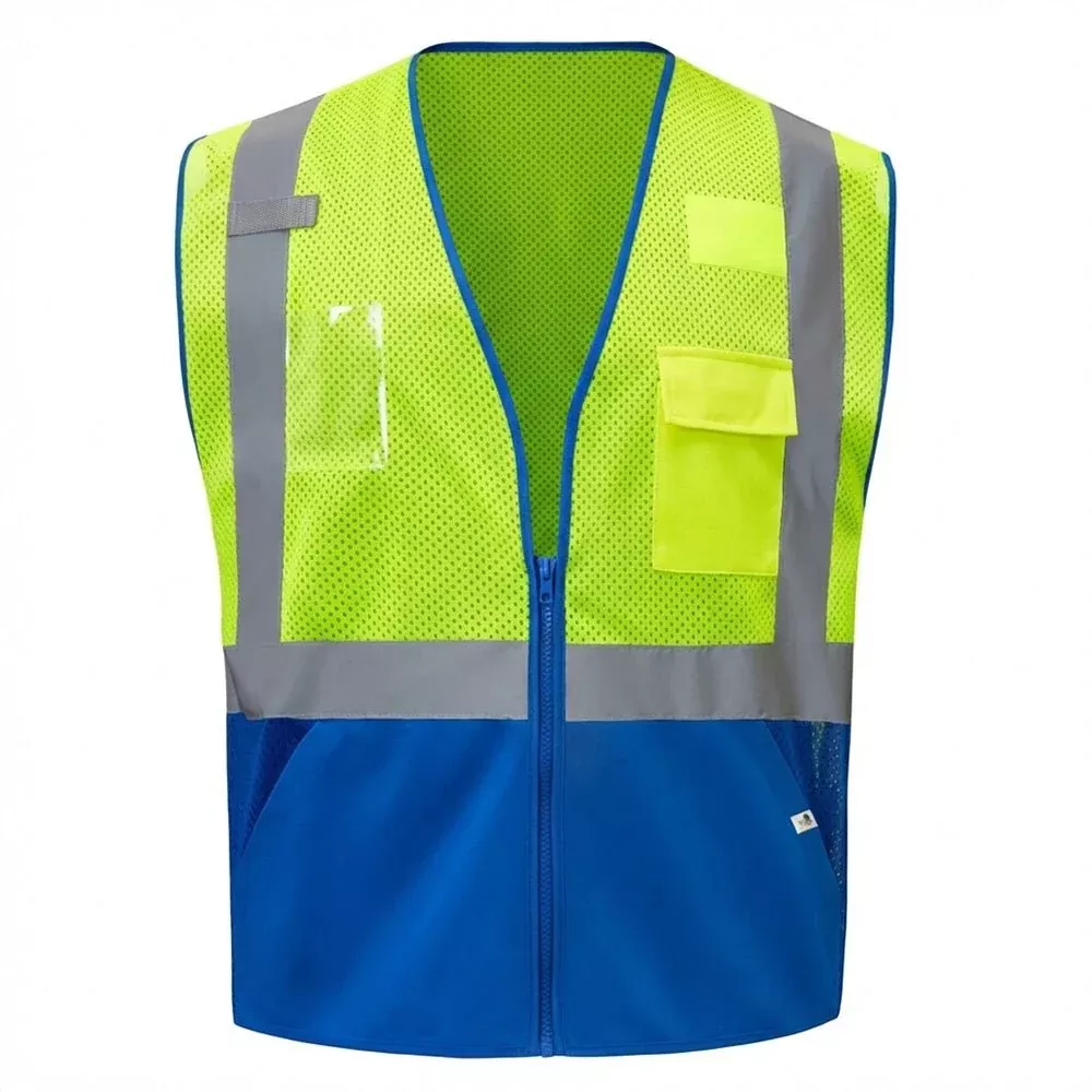 G-Line Eco-Friendly Class 2 Hi-Vis Vest with Colored Trim & Bottom
