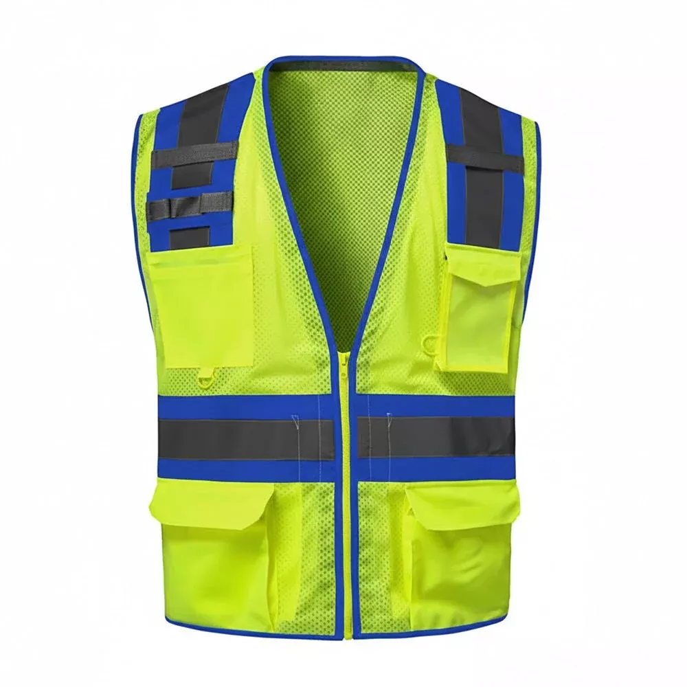 G-Line Hi-Vis Class 2 Mesh Vest with Colored Trim