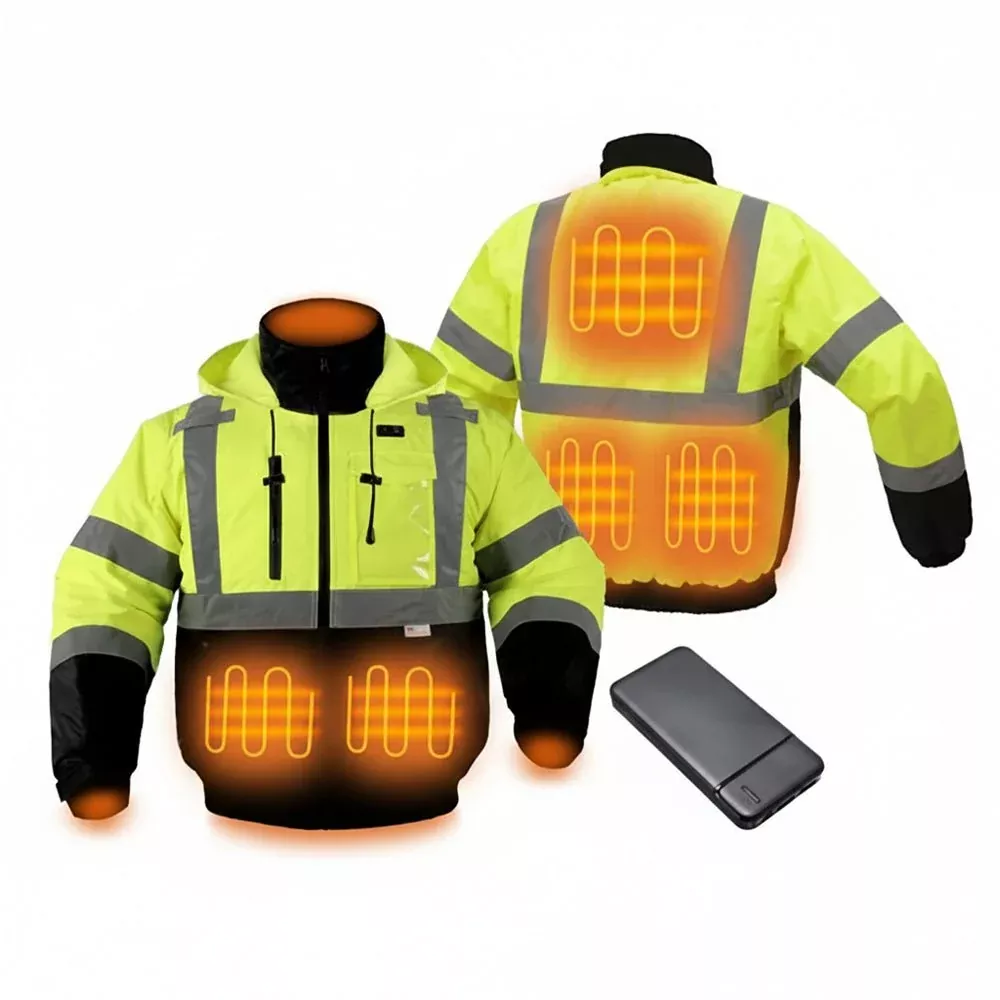 G-Line Hi-Vis Class 3 Heated Safety Jacket with Detachable Hood