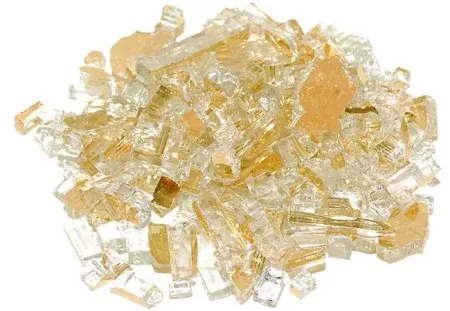 Gold Reflective Fire Glass