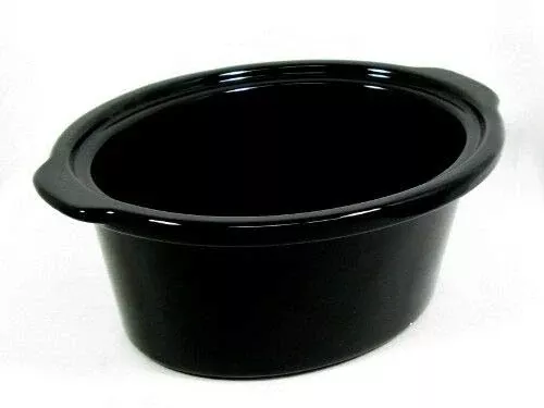 Hamilton Beach Slow Cooker 33264 Crock Pot Liner Black Oval 6-Quart