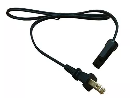 HASMX Power Cord 36" for West Bend Slow Cooker 84114 84124, Replacement Part 2pin Cord Black 3ft Length (1-Pack)