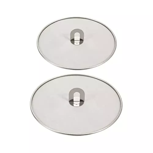 HEMOTON 2pcs Universal Pans Pots Lid Cover Tempered Glass Lid for Replacement for Skillets Frying Pans Cookwares 25cm