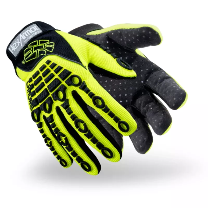 HexArmor Chrome Series Hi Vis Cut Resistant Gloves- ANSI Cut Level – A8 – 4026