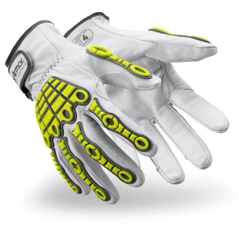 HexArmor Chrome Series Hi Vis Cut Resistant Gloves- ANSI Cut Level – A8 – 4080