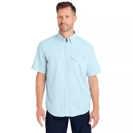 HUK H150171 Tide Point Short Sleeve Shirt - Crystal Blue