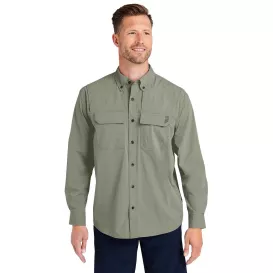 HUK H150184 Creekbed Long Sleeve Shirt - Moss