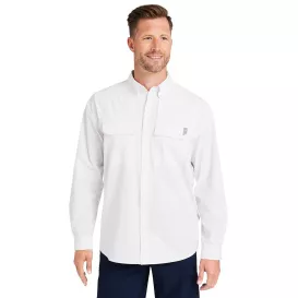 HUK H150184 Creekbed Long Sleeve Shirt - White
