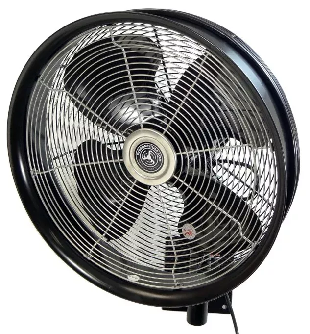 Hydromist: 24″ Oscillating Black Fan