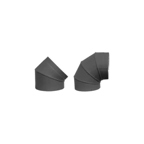 ICC Ultra Black Double Wall Stove Pipe Elbows (7″)
