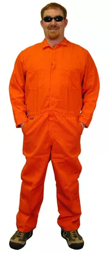 Indura Flame Resistant Coverall (9 Ounce) Orange Color ~ Size Small