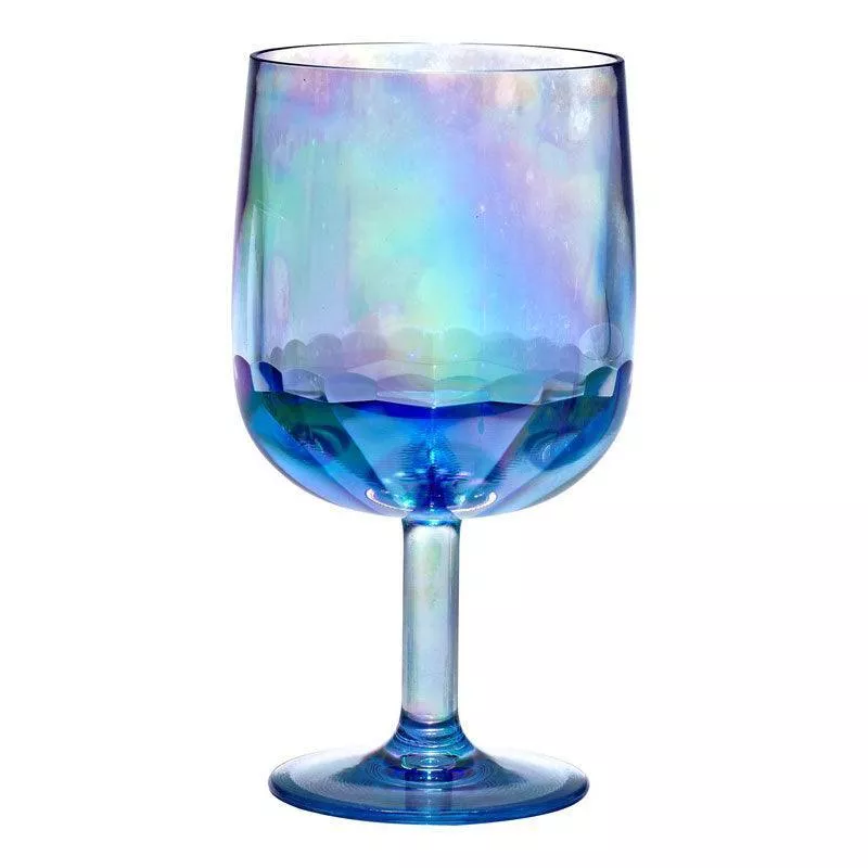Iridescent 12oz Wine Glass – Blue