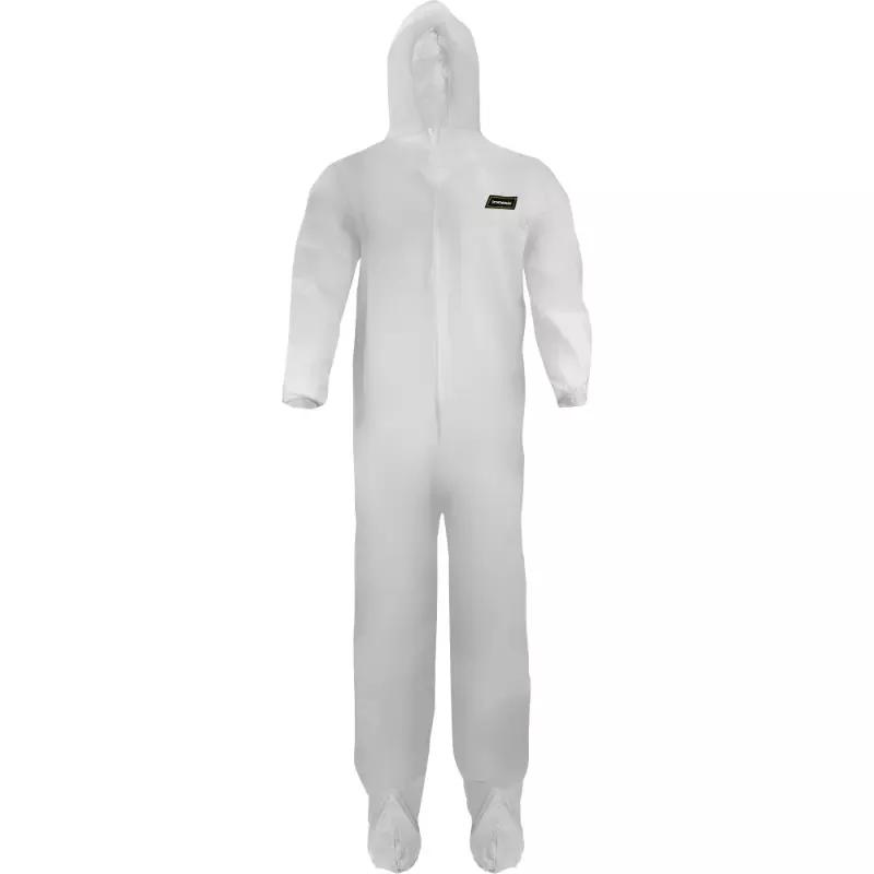 Ironwear Disposable Microporous Polypropylene Hooded Coveralls – 25 Pcs – White – 1640
