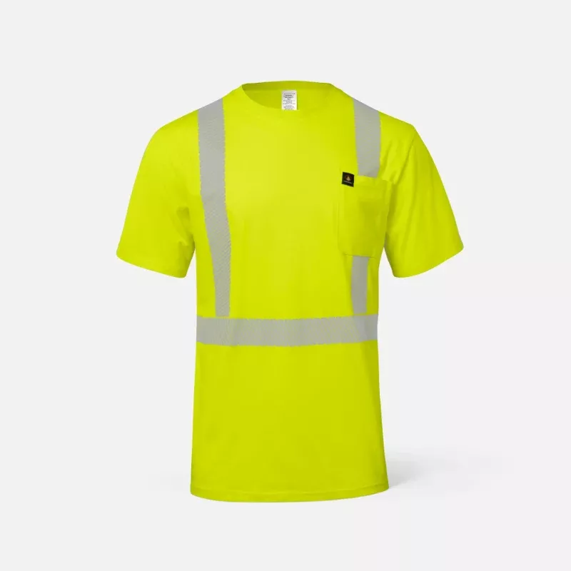 Ironwear Hi Vis Flame Resistant Short Sleeve Shirt - Lime - 1206FR-TP