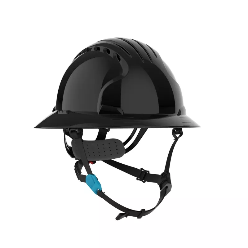 JSP Evolution Full Brim Vented Hard Hat - 6 Point Suspension - 280-EV6262V-CH