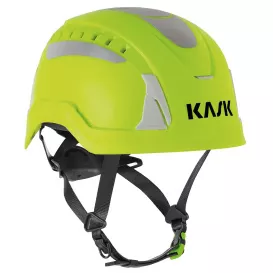 KASK WHE00120 Primero Air Hi Viz Vented Safety Helmet - Ratchet Suspension - Yellow Fluorescent
