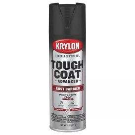 Krylon K00789008 Tough Coat Advanced with Rust Barrier Technology – Flat Black