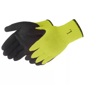 Liberty Safety 4729HY A-Grip Latex Coated Seamless Work Gloves – Hi-Vis Yellow