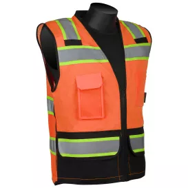 Liberty Safety C16032 HiVizGard Class 2 Black Bottom Surveyor Safety Vest – Orange