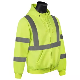 Liberty Safety C16724 HiVizGard Class 3 Safety Sweatshirt – Yellow/Lime