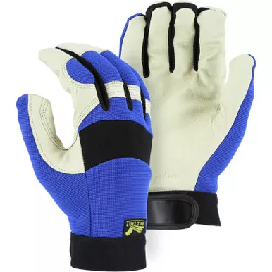 Majestic Box of 12 Pair Blue Bald Eagle Mechanics Gloves 2152
