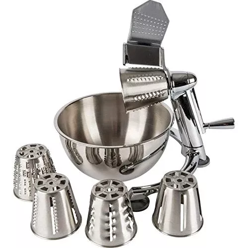 Maxam Vegetable Chopper, Dynamic Food Processor with Stainless-Steel Shredders With 5 Quart Mixing Bowl
