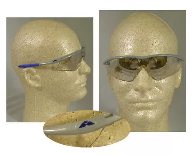 MCR Crews Tremor Safety Glasses Silver Frame w/ Indoor Outdoor Lens