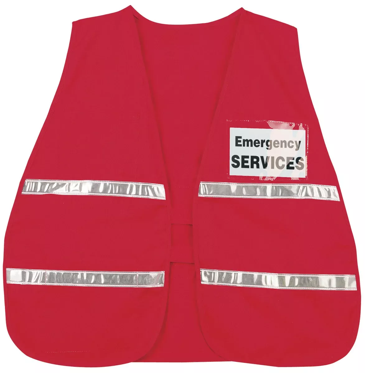 MCR Red Poly/Cotton 1″ White Stripes – ICV204