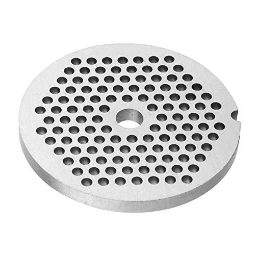 Meat Grinder Plate #7, 2-3/8″ Stainless Steel Plate for Meat Grinder, Meat Grinder Discs for Kitchen Aid Mixer and Sausage Maker Attachment (Center Hole 8mm, Mince Holes 3mm)