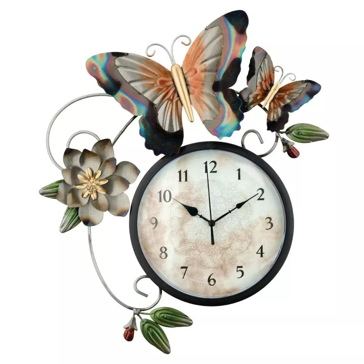 Metallic Butterfly Clock