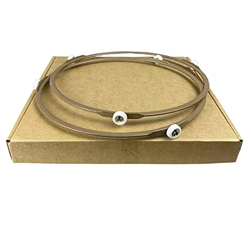 Microwave Turntable Ring Microwave Oven Rotating Roller Support Ring, Microwave Glass Plate Tray Wheel Ring(Large, 2 Pieces)