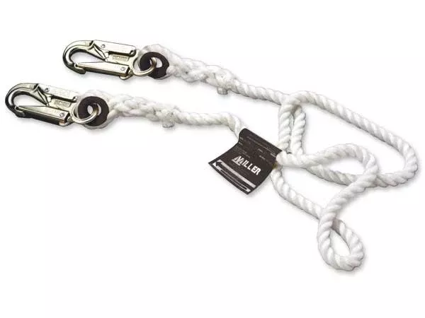 Miller 6 ft. Restraint Lanyard – 2 Locking Snap Hooks, 5/8-in. Nylon – 201RLS-2-Z7/6FTWH