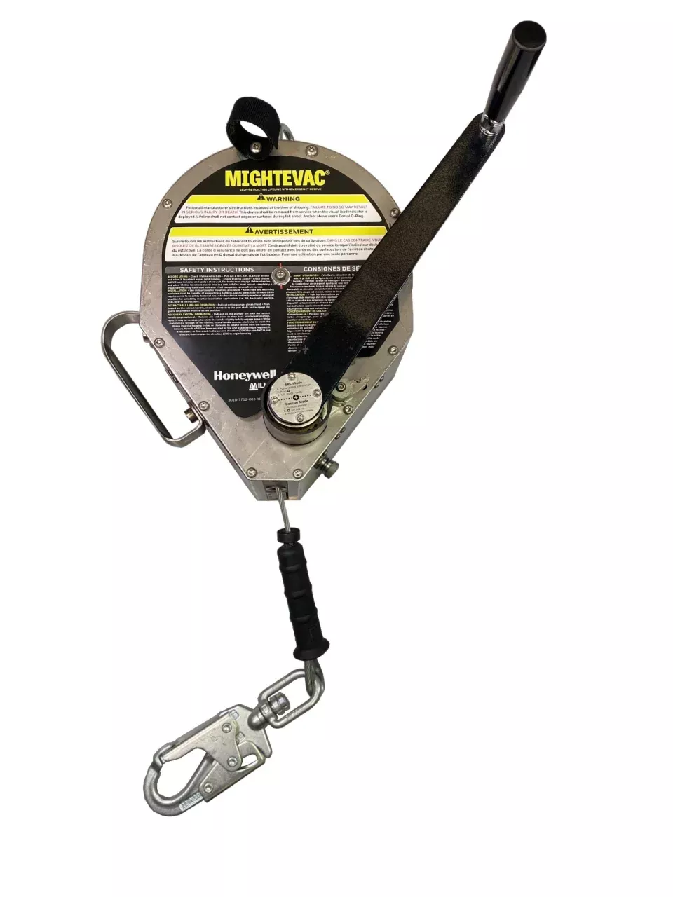 Miller MightEvac+ 50 ft Class 1 Single-Leg SRL w/Swivel Load Indicator Snap Hook Lifeline Connector – MME-GKM1-02/50FT