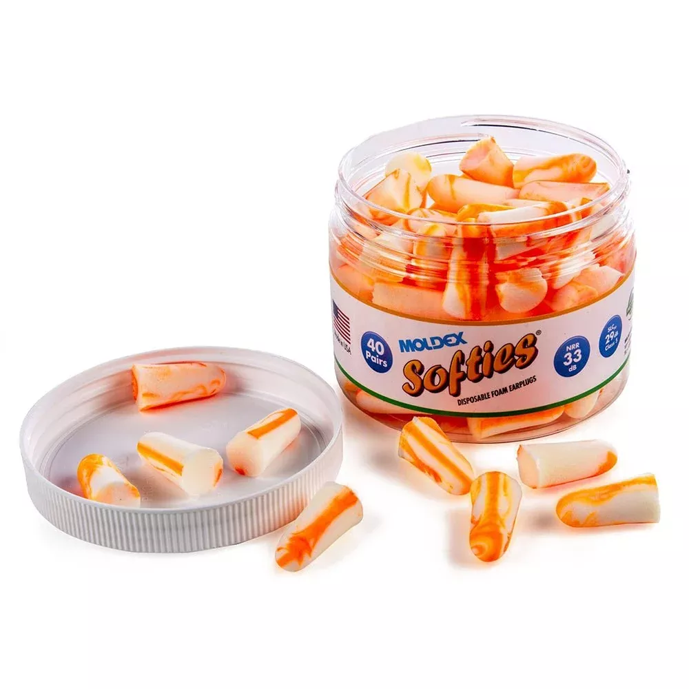 Moldex 6683 Softies Uncorded Disposable Foam Earplug, 1 jar (40 pairs)