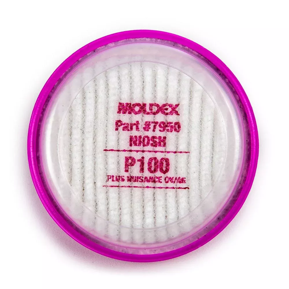Moldex P100 Filter Disk with Nuisance Organic Vapor & Acid Gases 7950, 1 pair