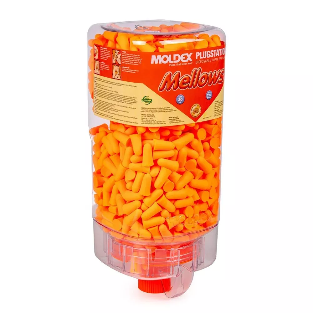 Moldex PlugStation with 500 Pairs Mellows 6847, NRR 30, 1 dispenser