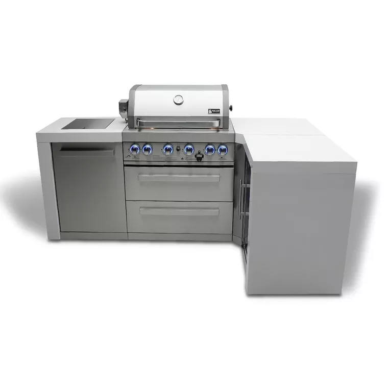 Mont Alpi 4-Burner Deluxe Island with A 90-Degree Corner - MAi400-D90