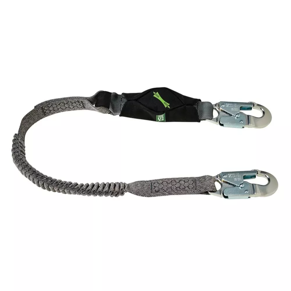 MSA 10193748 6′ Stretch Single Shock Absorbing Lanyard / Small Hook