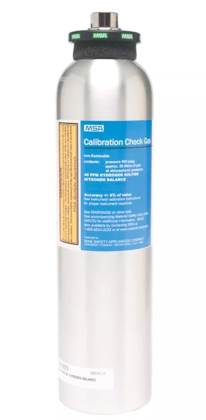 MSA Calibration Gas 1.45% CH4, 15% o2, 60 ppm CO, 20ppm h2s, 2.5% CO2