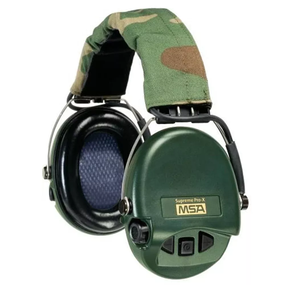 MSA Supreme Pro-X Camo Headband Earmuff with Foam Sealing Rings