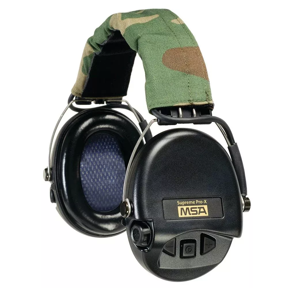 MSA Supreme Pro-X Camo Headband Earmuff with Silicone Sealing Rings