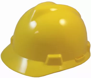 MSA V-Gard Cap Style Hard Hats with Fas-Trac Suspensions Yellow