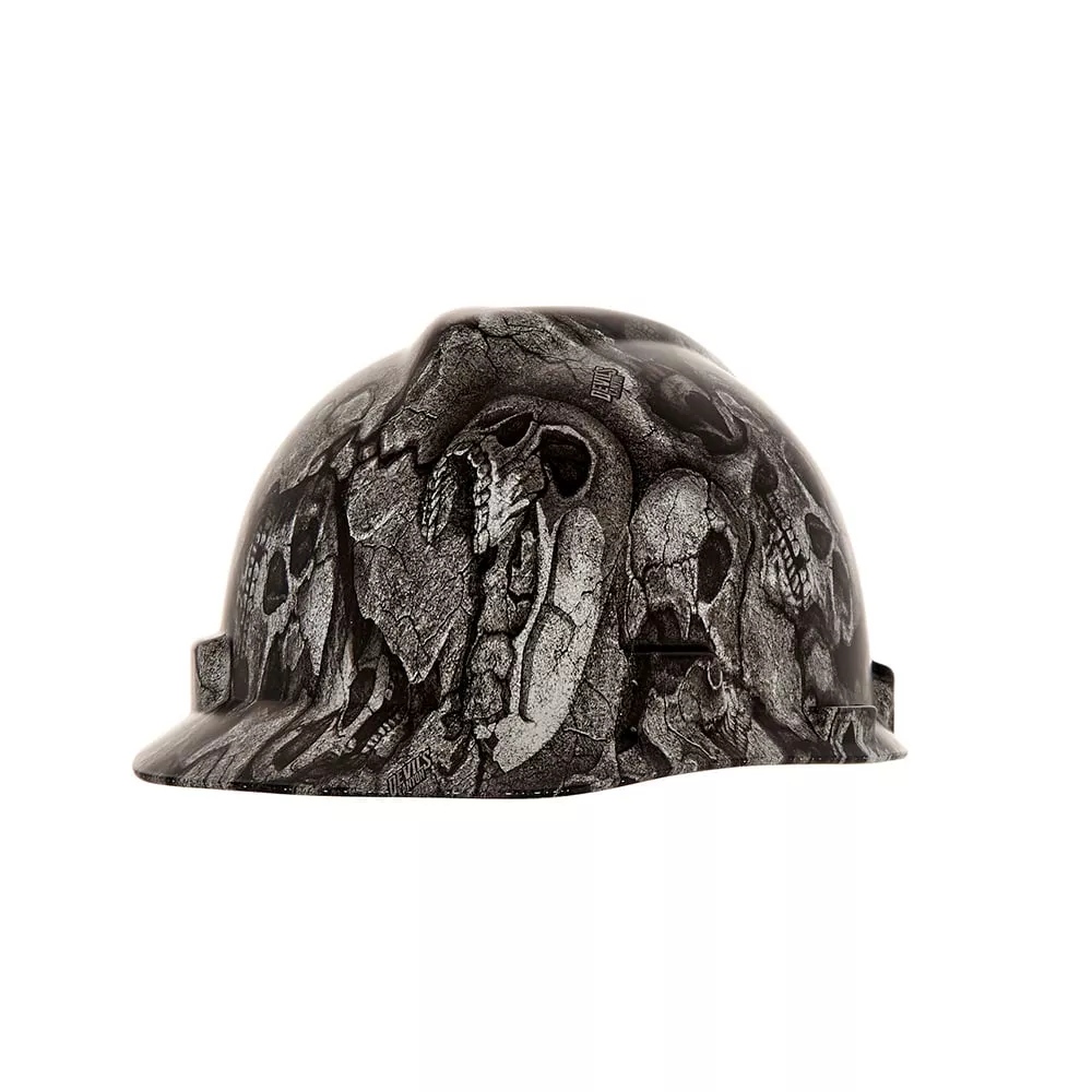 MSA V-Gard Hydro Dipped Cap Style Hard Hat with Ratchet Suspension