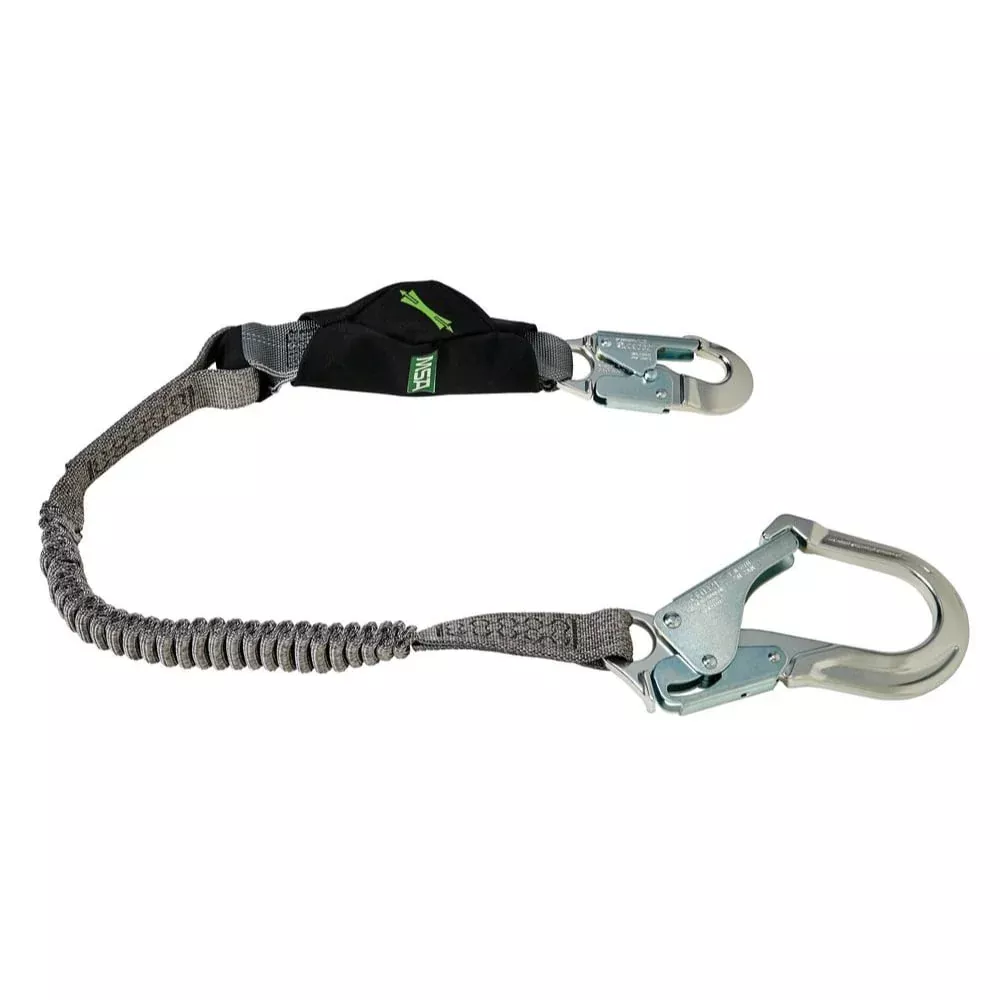 MSA V-SERIES™ 10193554 6' Stretch Single Shock Absorbing Lanyard