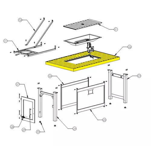 Napoleon Table Top – Hampton Rectangle (N705-0043-GY1TX)