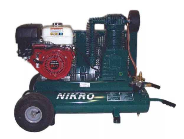 Nikro 9 H.P. Honda 2 Stage 175 PSI Portable Gasoline Compressor – 860544