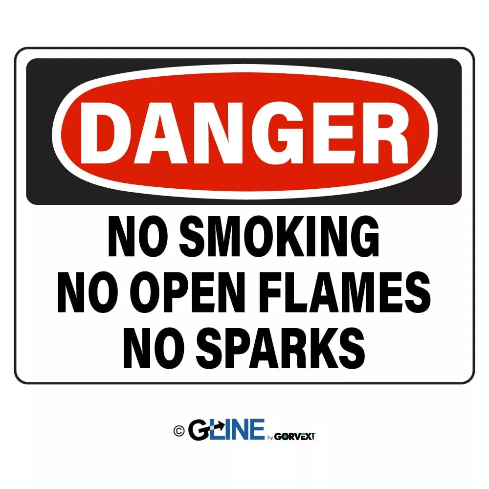 No Smoking No Open Flames No Sparks – Danger Sign