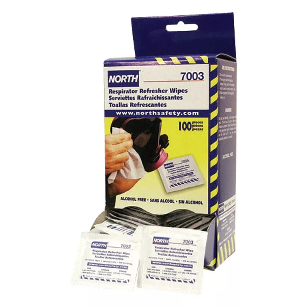 North Respiratory Refresher Wipes, Contains Alcohol, 1 box (100 pieces)