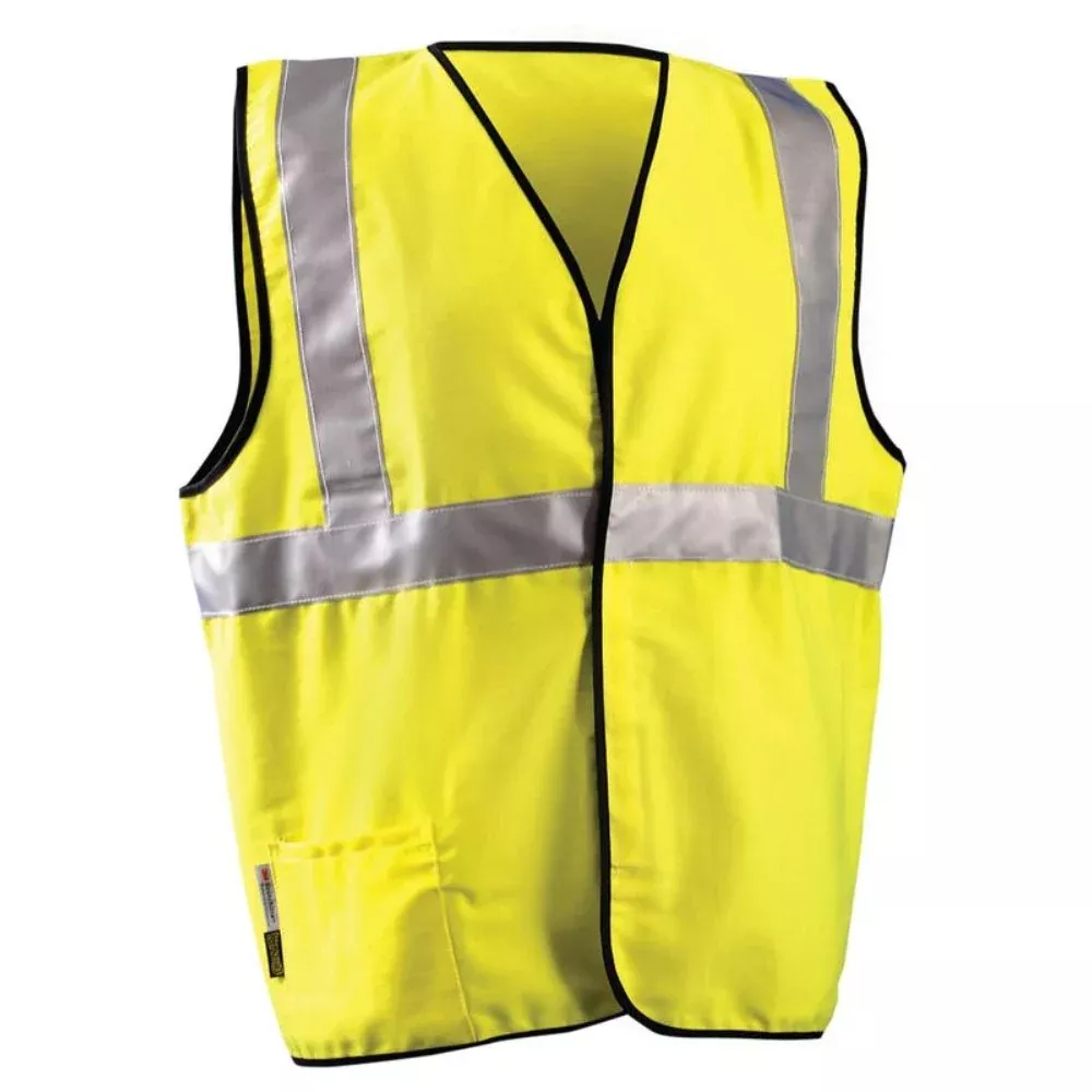 OccuNomix Classic Flame Resistant Cotton ANSI Class 2 Solid Safety Vest – LUX-SSCGFR